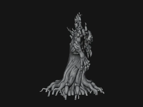 Gnarled Tree Creature Statue Design 3 - 3D Print Model 3D Print Model