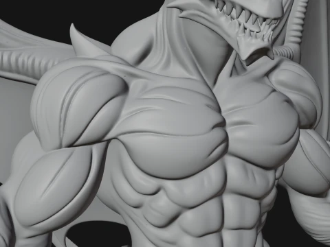 Winged Dragon Demon Statue Design 7 - 3D Print Model 3D Print Model