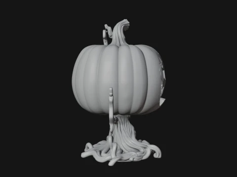Carved Pumpkin Lantern Statue Design 2 - 3D Print Model 3D Print Model