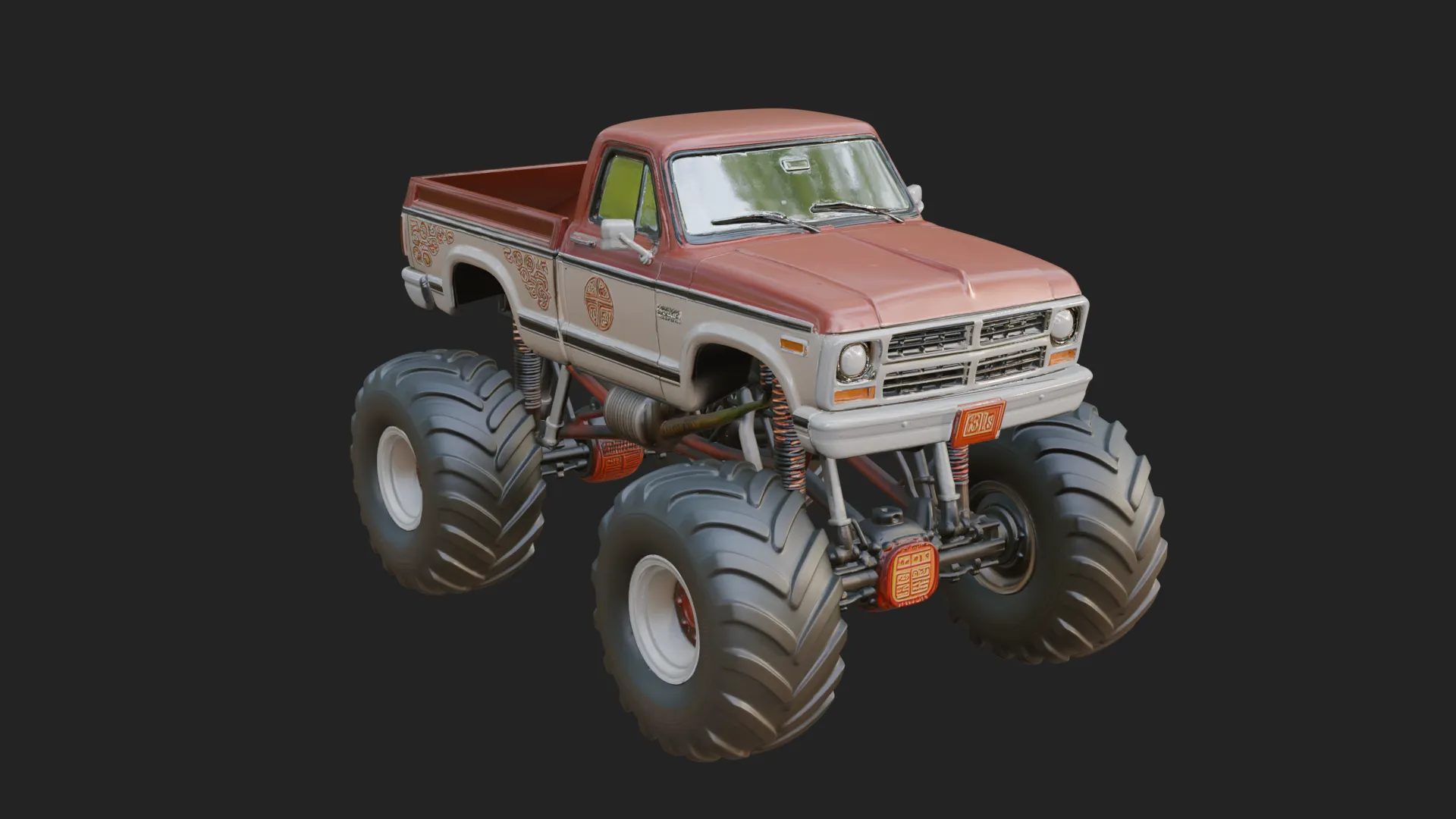Monster Truck Model Design 7 - 3D Print Model 3D Print Model .c4d .max .obj .3ds .fbx .stl .blend 