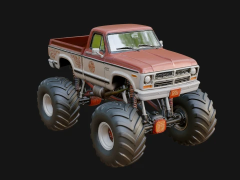 Monster Truck Model Design 7 - 3D Print Model 3Dプリントモデル