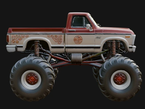 Monster Truck Model Design 7 - 3D Print Model 3D Print Model