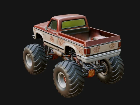 Monster Truck Model Design 7 - 3D Print Model 3D Print Model