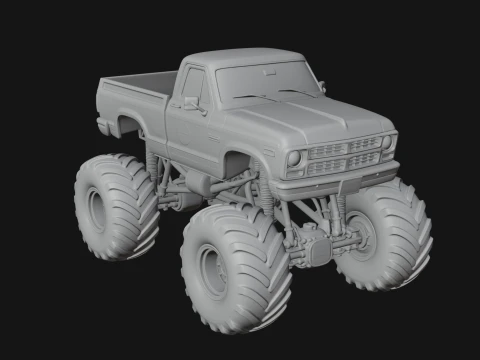 Monster Truck Model Design 7 - 3D Print Model 3D Print Model
