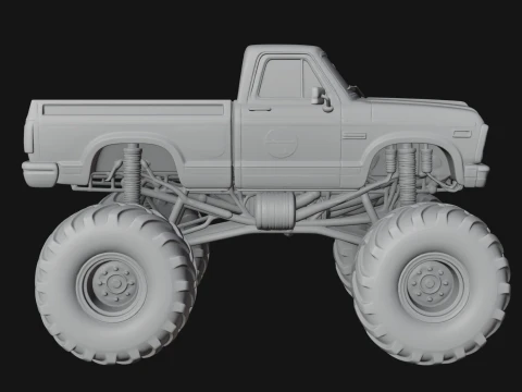 Monster Truck Model Design 7 - 3D Print Model 3D Print Model