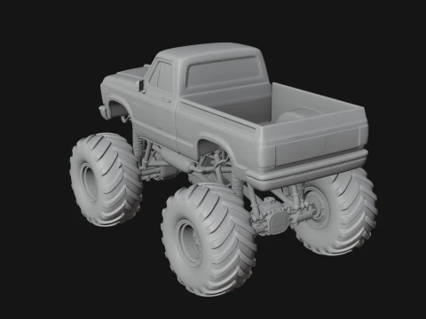 Monster Truck Model Design 7 - 3D Print Model 3D Print Model