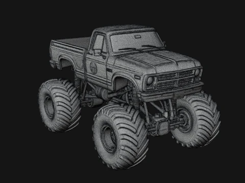 Monster Truck Model Design 7 - 3D Print Model 3D Print Model