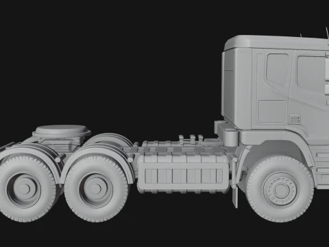 Semi Truck Model Design 4 - 3D Print Model 3D Print Model