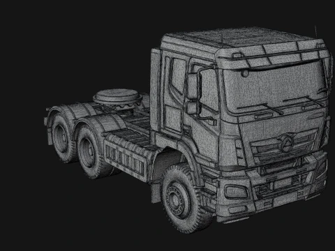 Semi Truck Model Design 4 - 3D Print Model 3D Print Model