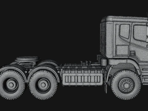 Semi Truck Model Design 4 - 3D Print Model 3D Print Model