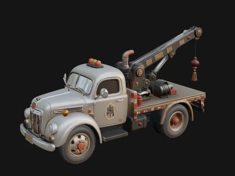 Tow Truck Model Design 5 - 3D Print Model 3D Druckmodell