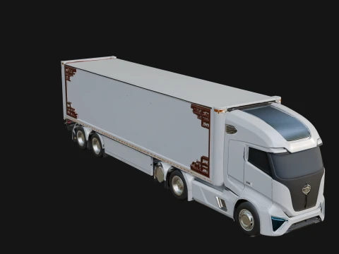 Semi Truck Model Design 5 - 3D Print Model 3D Druckmodell