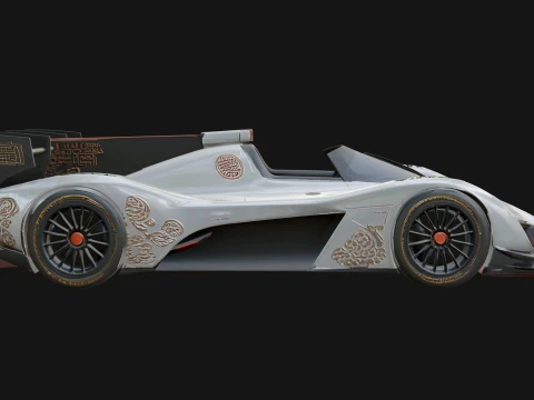 Endurance Prototype Race Car Model Design 2 - 3D Print Model 3D Print Model