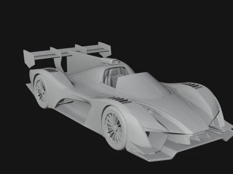 Endurance Prototype Race Car Model Design 2 - 3D Print Model 3D Print Model