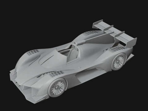 Endurance Prototype Race Car Model Design 2 - 3D Print Model 3D Print Model