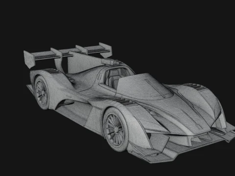 Endurance Prototype Race Car Model Design 2 - 3D Print Model 3D Print Model