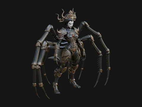 Spider Queen Statue Design 2 - 3D Print Model 3D Baskı Modeli