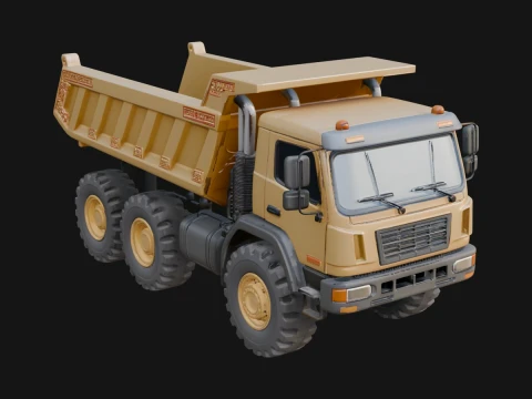 Dump Truck Model Design 6 - 3D Print Model 3D Принт Модель