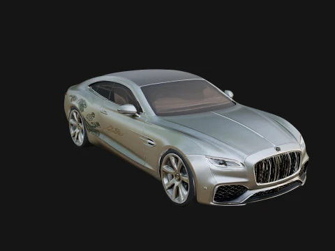 Luxury Coupe Car Model Design 2 - 3D Print Model 3D Принт Модель