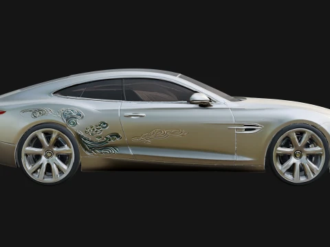 Luxury Coupe Car Model Design 2 - 3D Print Model 3D Print Model