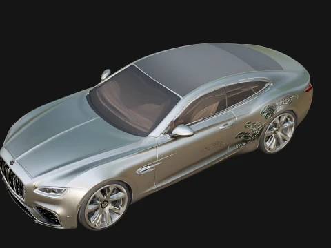 Luxury Coupe Car Model Design 2 - 3D Print Model 3D Print Model