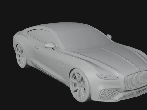 Luxury Coupe Car Model Design 2 - 3D Print Model 3D Print Model
