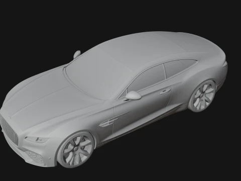 Luxury Coupe Car Model Design 2 - 3D Print Model 3D Print Model