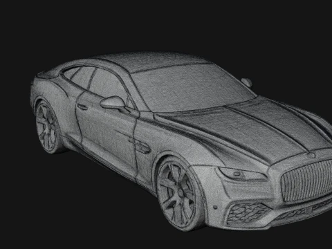 Luxury Coupe Car Model Design 2 - 3D Print Model 3D Print Model