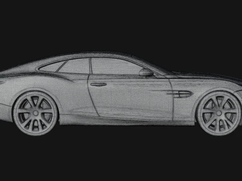 Luxury Coupe Car Model Design 2 - 3D Print Model 3D Print Model