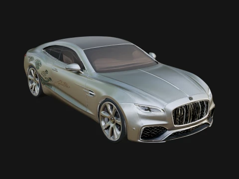Luxury Coupe Car Model Design 2 - 3D Print Model 3D Druckmodell
