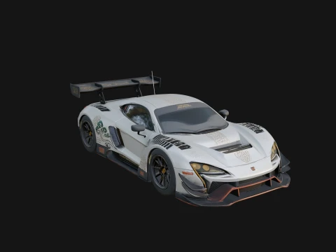Racing Sports Car Model Design 8 - 3D Print Model 3D Druckmodell