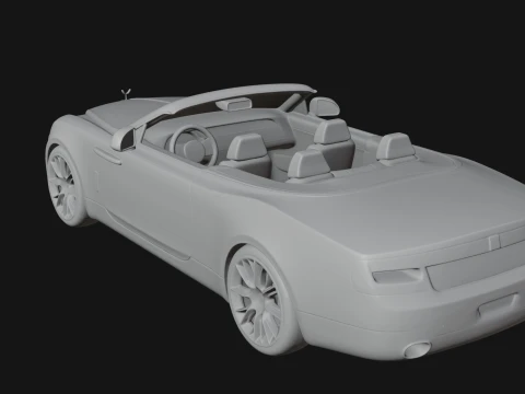 Luxury Convertible Car Model Design 3 - 3D Print Model 3D Print Model