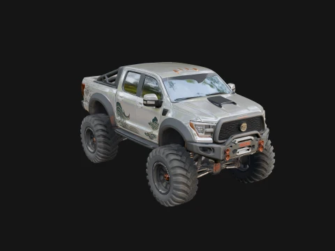 Off Road Pickup Truck Model Design 4 - 3D Print Model 3D 프린트 모델