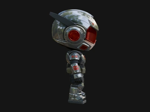 Chibi Mech Robot Statue Design 6 - 3D Print Model 3D Print Model