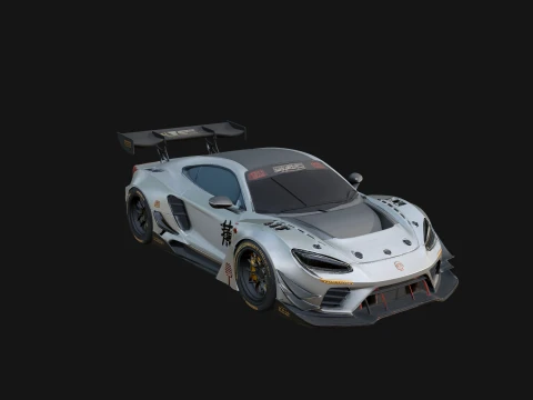 Racing Sports Car Model Design 10 - 3D Print Model 3D Druckmodell