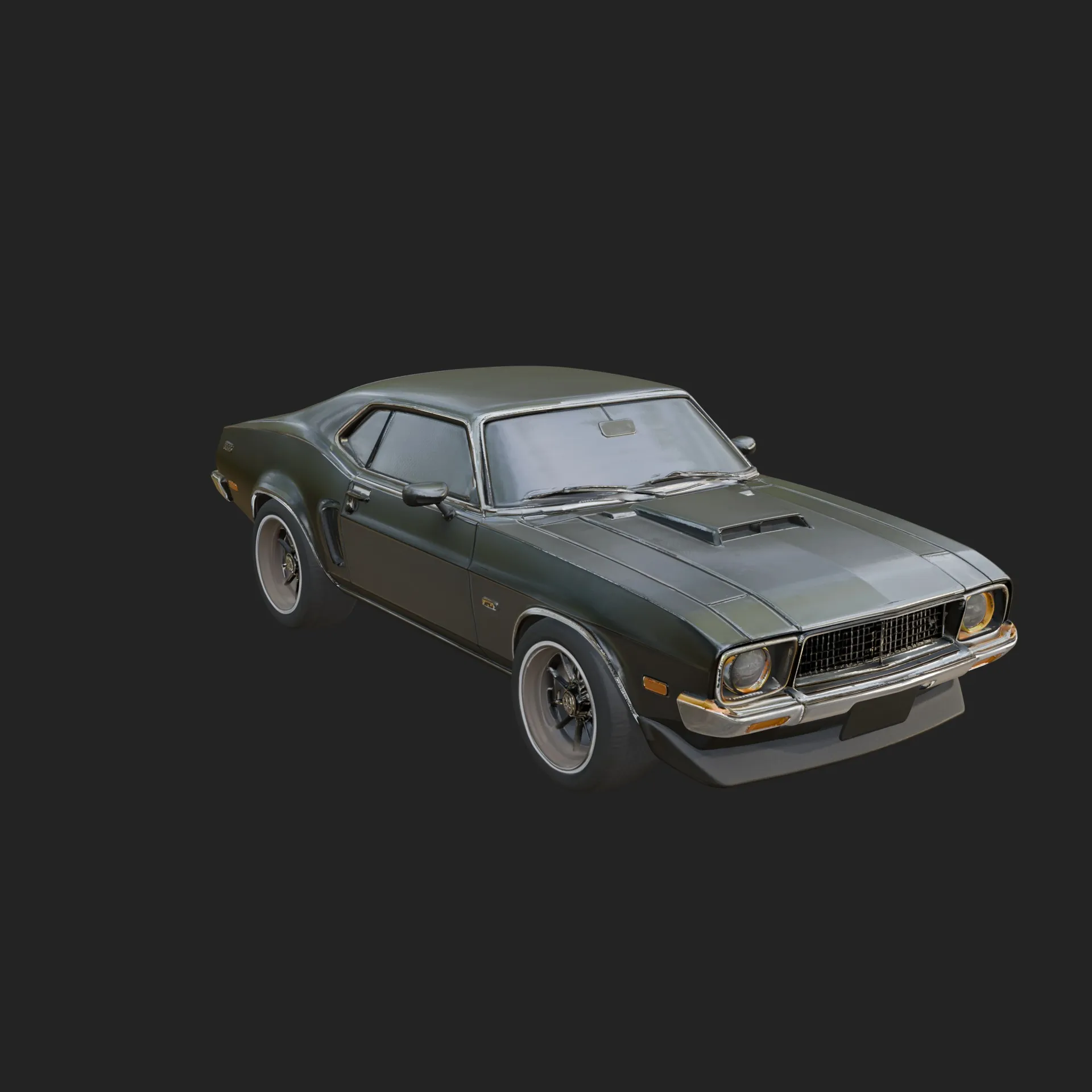 Classic Muscle Car Model Design 9 - 3D Print Model 3D Print Model .c4d .max .obj .3ds .fbx .stl .blend 
