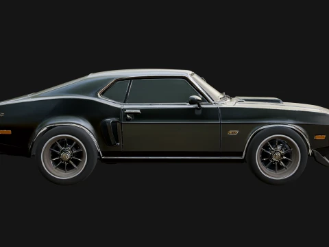 Classic Muscle Car Model Design 9 - 3D Print Model 3D Print Model