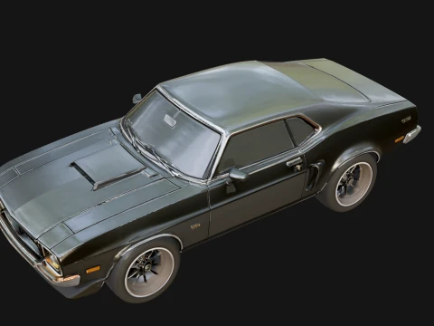 Classic Muscle Car Model Design 9 - 3D Print Model 3D Print Model