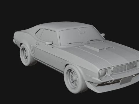 Classic Muscle Car Model Design 9 - 3D Print Model 3D Print Model
