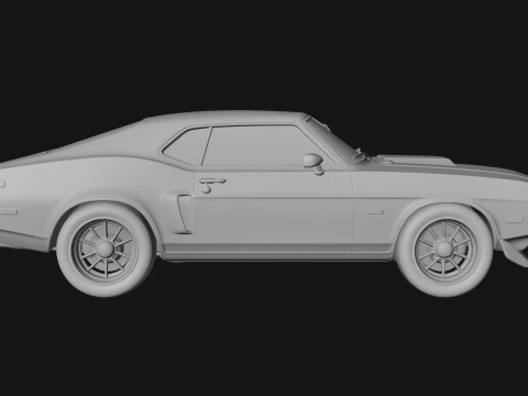 Classic Muscle Car Model Design 9 - 3D Print Model 3D Print Model