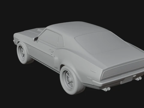 Classic Muscle Car Model Design 9 - 3D Print Model 3D Print Model