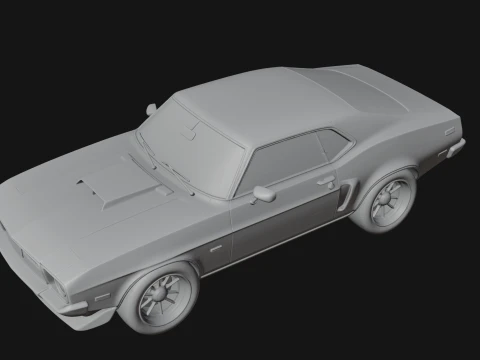 Classic Muscle Car Model Design 9 - 3D Print Model 3D Print Model