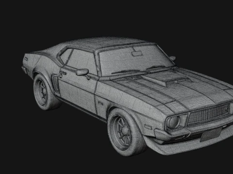 Classic Muscle Car Model Design 9 - 3D Print Model 3D Print Model