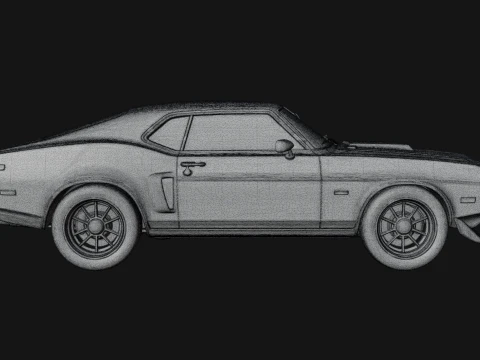 Classic Muscle Car Model Design 9 - 3D Print Model 3D Print Model
