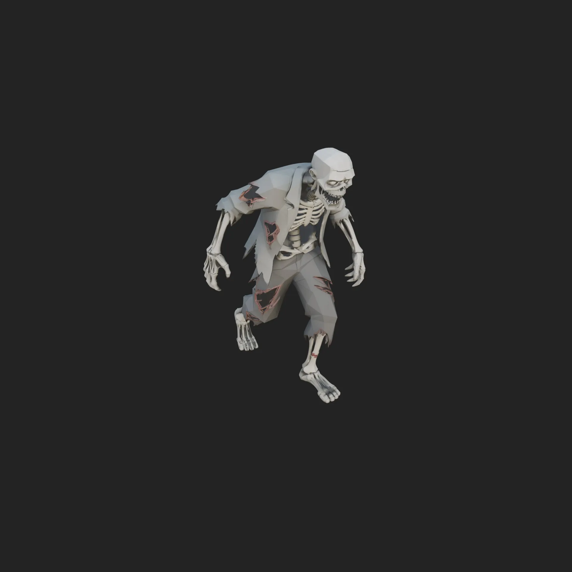 Walking Zombie Statue Design 2 - 3D Print Model 3D Print Model .c4d .max .obj .3ds .fbx .stl .blend 