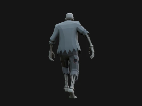 Walking Zombie Statue Design 2 - 3D Print Model 3D Print Model