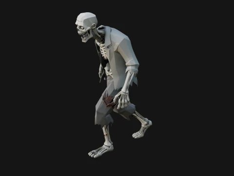 Walking Zombie Statue Design 2 - 3D Print Model 3D Print Model