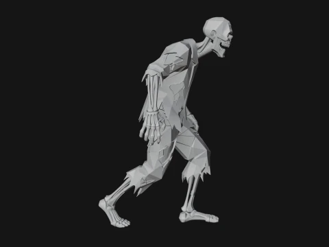 Walking Zombie Statue Design 2 - 3D Print Model 3D Print Model