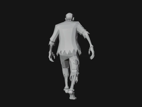 Walking Zombie Statue Design 2 - 3D Print Model 3D Print Model