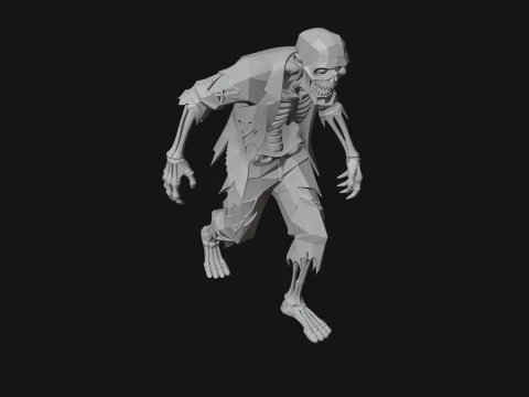 Walking Zombie Statue Design 2 - 3D Print Model 3D Print Model